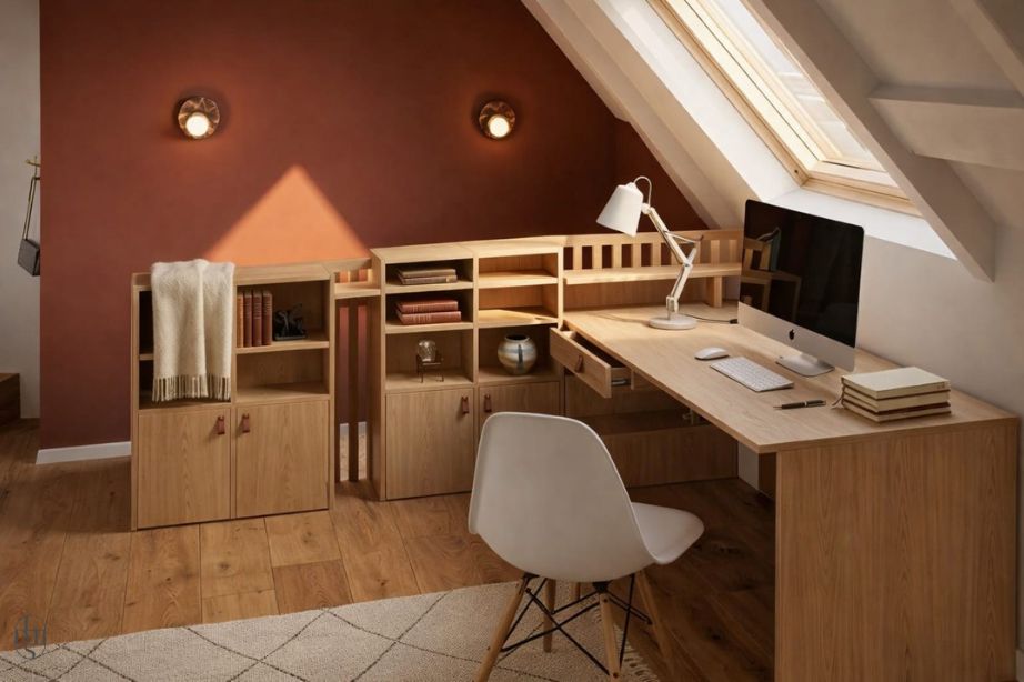 Cage d'escalier — Farrow & Ball Etruscan, rouge brun profond